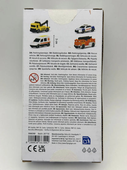 RESCUE VEHICLES (ZESTAW 4 PAK), Zebra Kopenhagen, Made in Denmark, 1:64 – zdjęcie 5