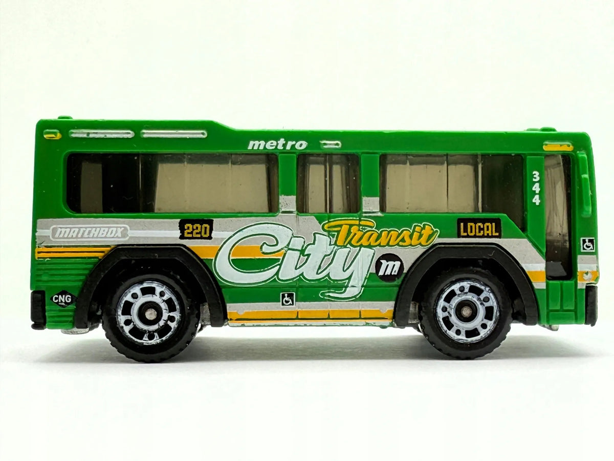 CITY BUS Matchbox 2004 Zielony 1:120 – zdjęcie 5