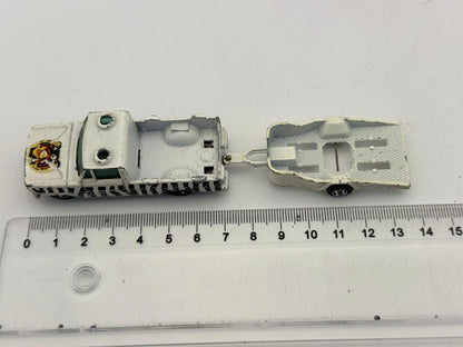 DODGE SAFARI PICK UP Z PRZYCZEPĄ Majorette Made in France Biały 1:64 – zdjęcie 6