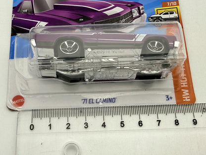 '71 El Camino Hw Hot Trucks Hot Wheels 2024 Fioletowy 1:64 – zdjęcie 6