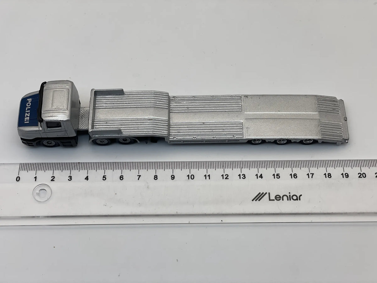 CIĘŻARÓWKA Z NACZEPĄ, LAWETA, Siku, Die cast 161000002, Srebrny, 1:87 – zdjęcie 6