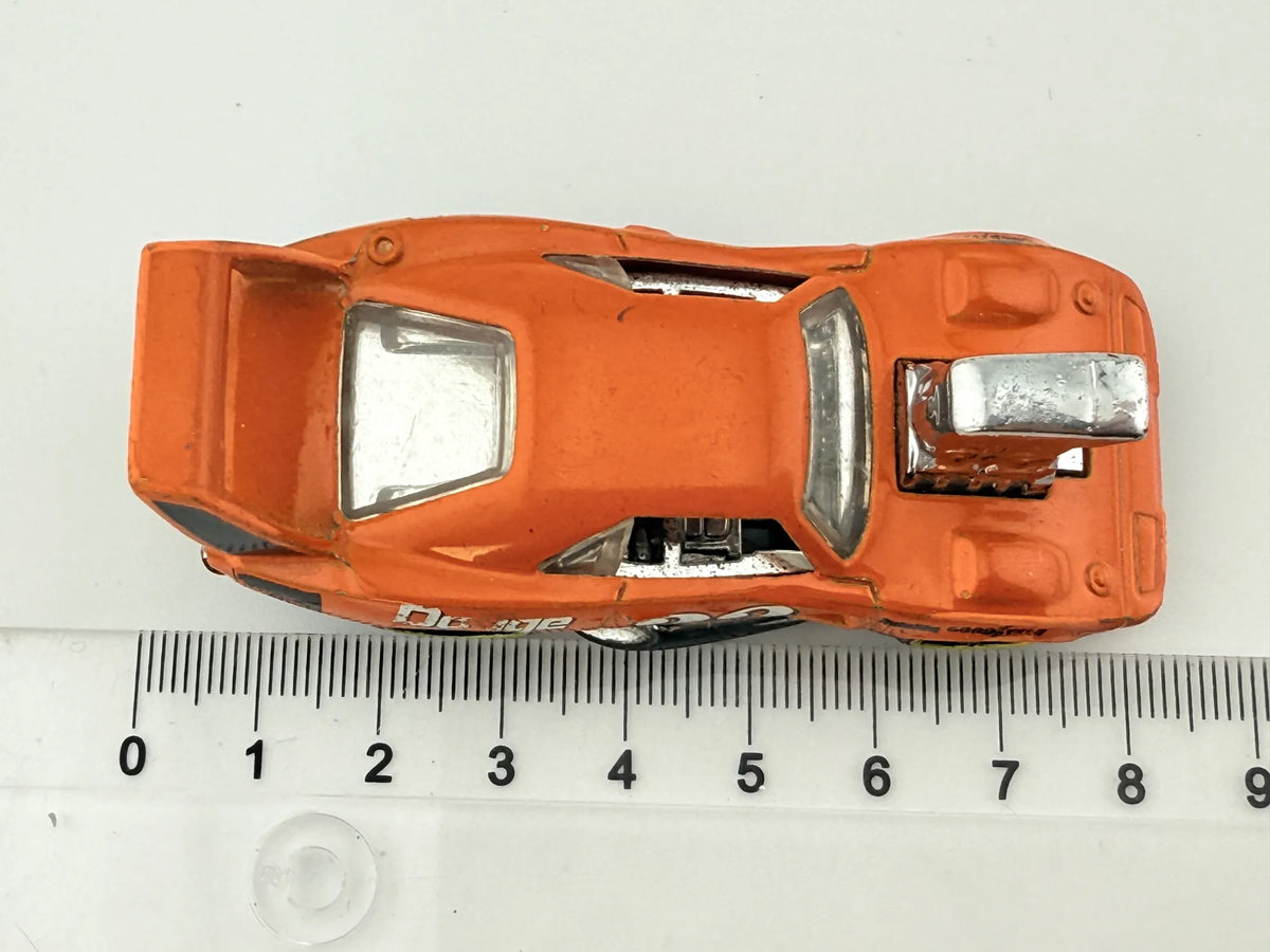 '69 DODGE DAYTONA TOONED, Hot Wheels 2003-16, Die cast J35, Pomarańcz, 1:64 – zdjęcie 6