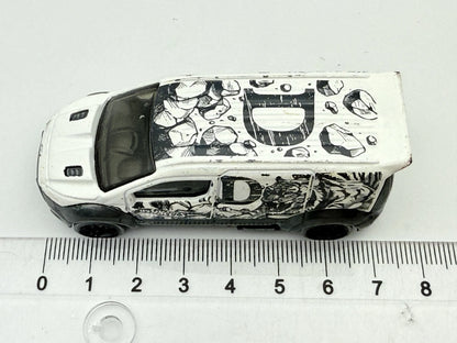 FORD TRANSIT CONNECT, HW Art Cars, Hot Wheels 2019, Die cast GHC85, 1:64 – zdjęcie 6