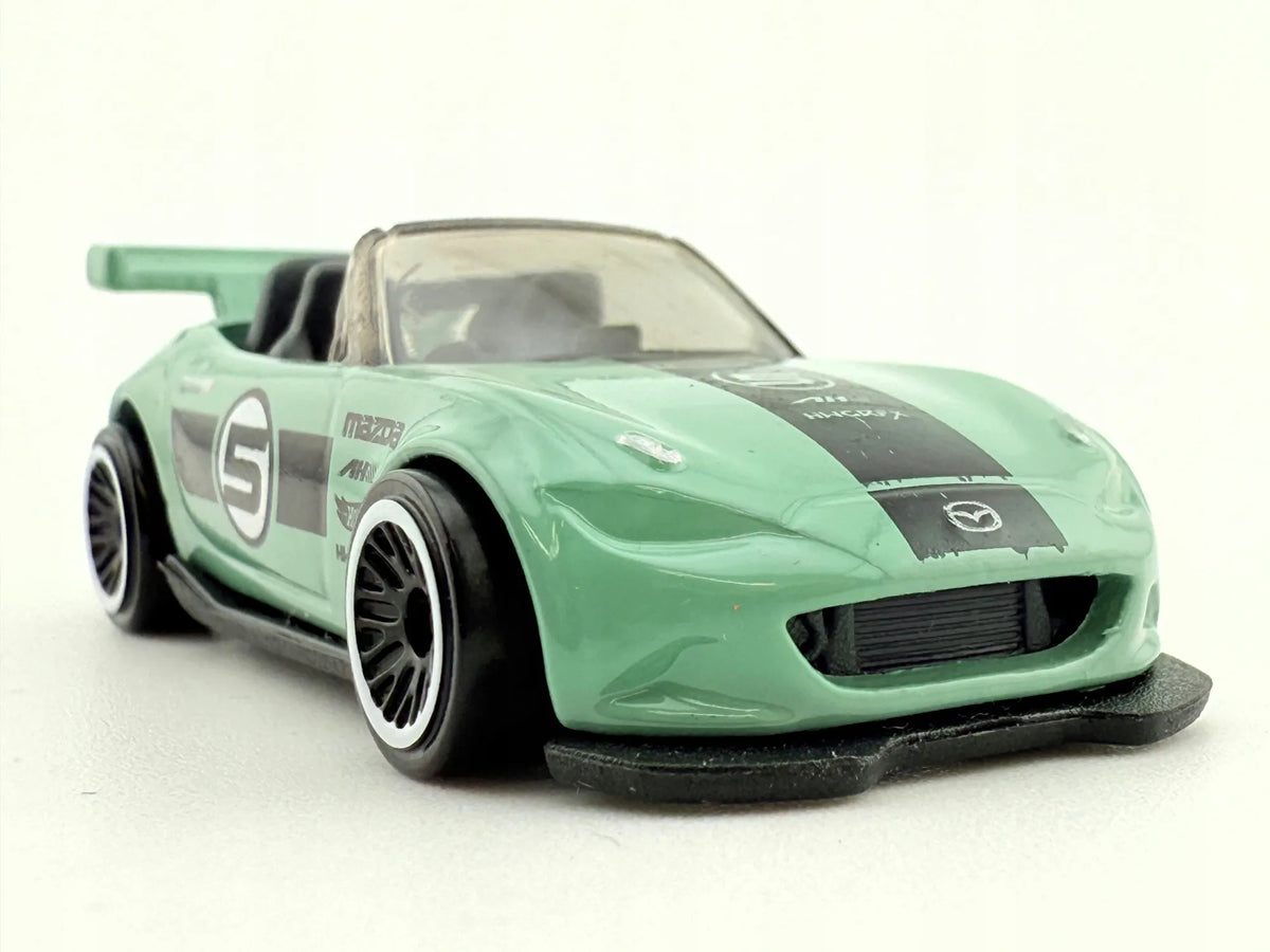 MAZDA MX-5 MIATA, Hot Wheels 2015, Die cast DHP05, Miętowy, 1:64, Resoraki – zdjęcie 6