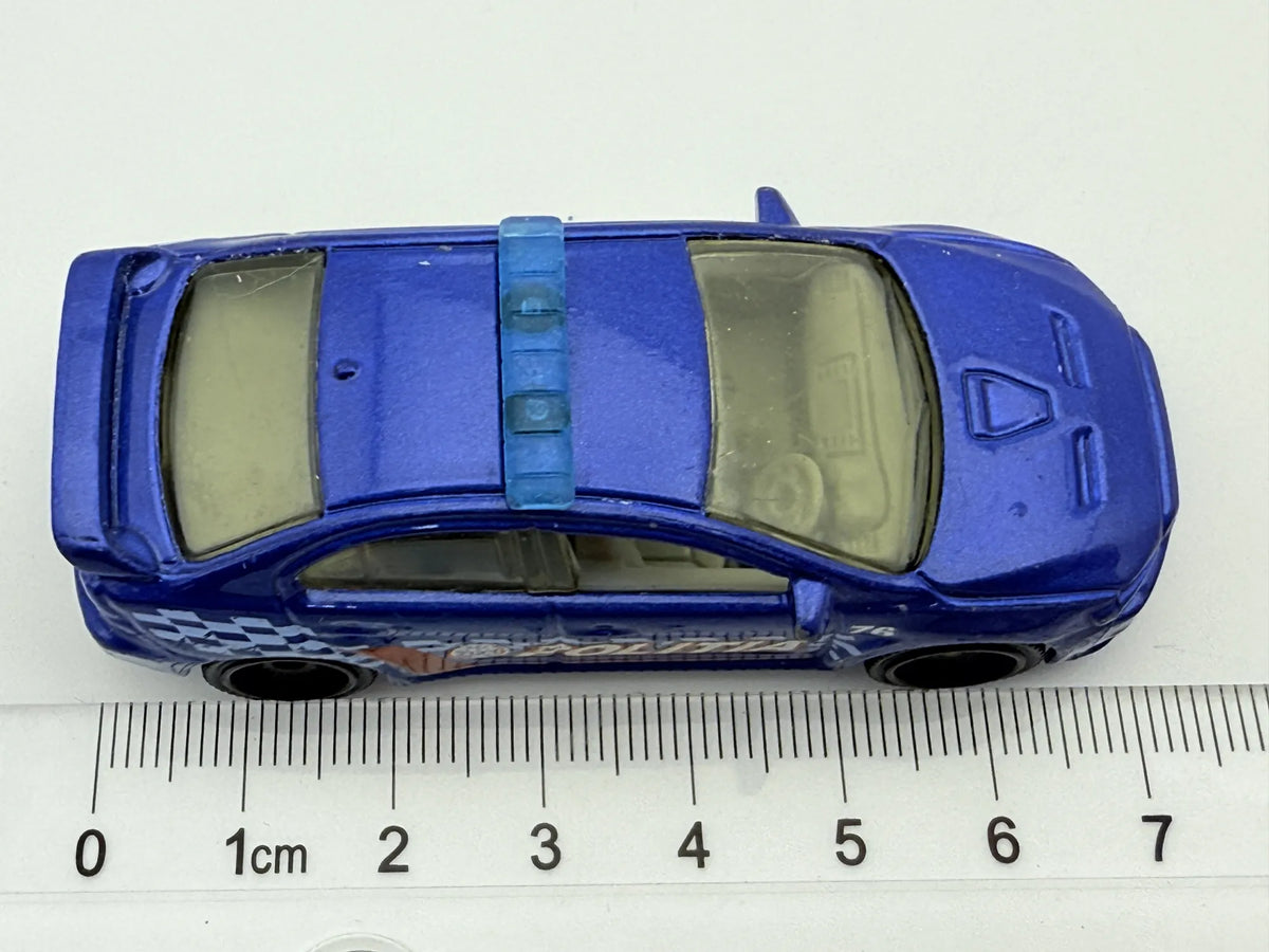 Mitsubishi Lancer Evolution X Police 2010, Matchbox, Resoraki Die cast 1:64 – zdjęcie 6