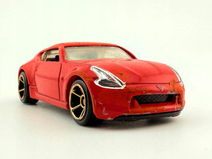 NISSAN 370Z, Hot Wheels, Resoraki, Die cast 022, Czerwony, 1:64 – zdjęcie 6