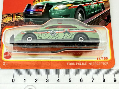 FORD POLICE INTERCEPTOR, Matchbox 2023, Die cast HVN97LA10, Zielony, 1:64 – zdjęcie 6
