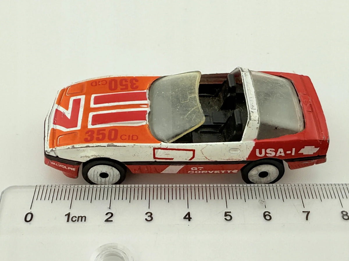 1984 Corvette Matchbox 1983 Czerwony 1:56 Made in Macau – zdjęcie 6