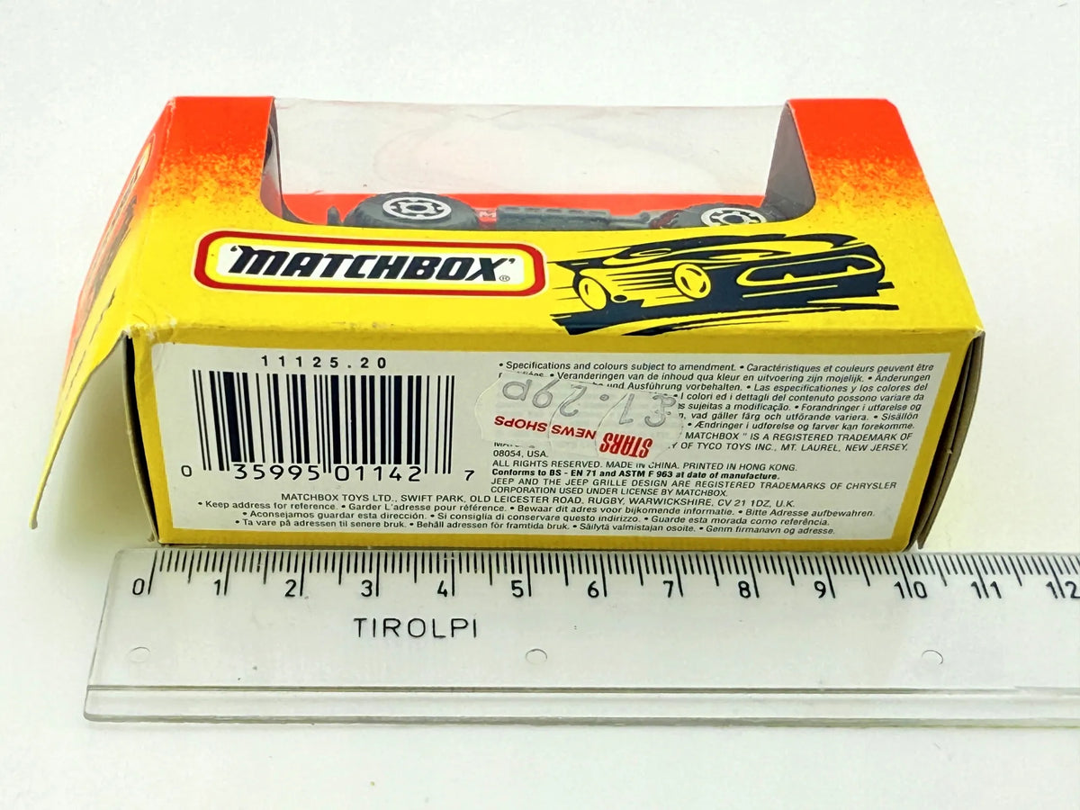 JEEP 4X4, Matchbox, Resoraki, Die cast 11125, Czerwony, 1:64 – zdjęcie 6