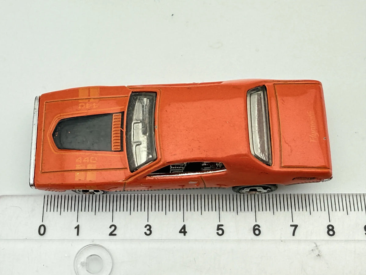 '71 PLYMOUTH GTX, Hot Wheels, Die cast GR138, Pomarańczowy, 1:64, Resoraki – zdjęcie 6