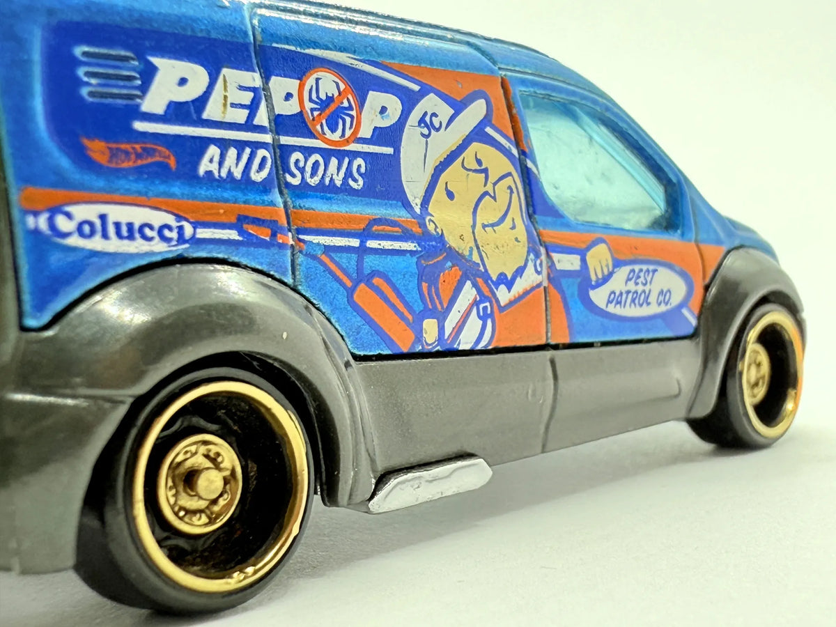 Ford Transit Connect Mainline Hot Wheels Niebieski 1:64 – zdjęcie 6