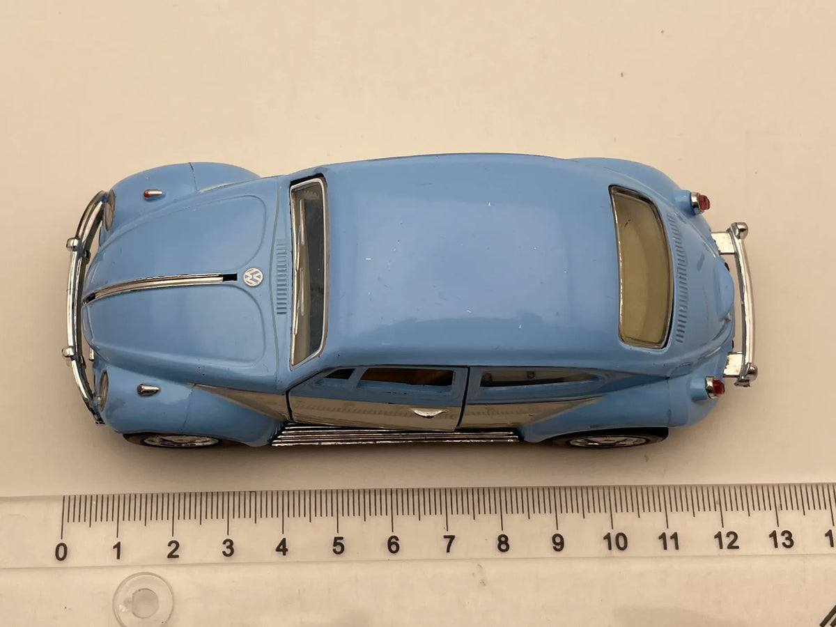 VOLKSWAGEN CLASSICAL BEETLE 1967, Kinsmart, Vintage Die cast Niebieski 1:32 – zdjęcie 6