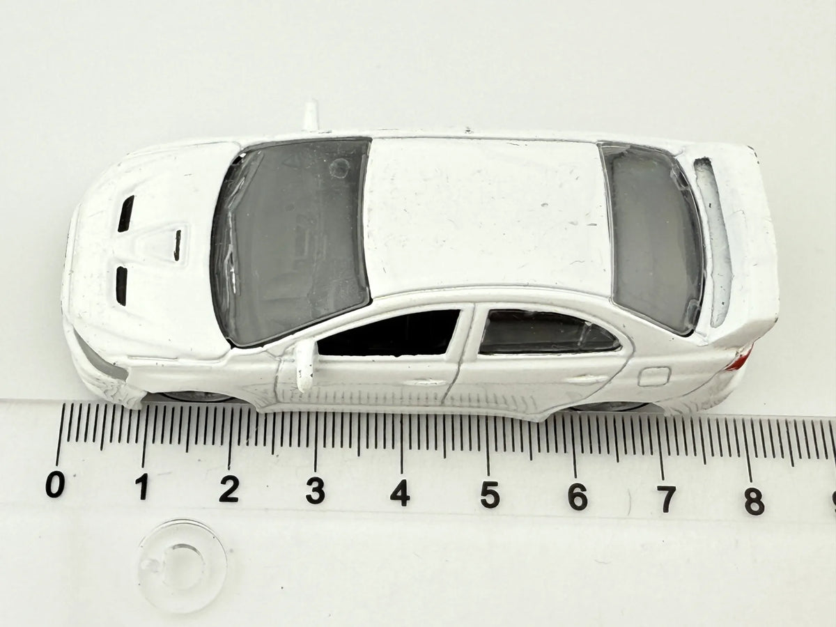 MITSUBISHI LANCER EVOLUTION, Bburago, Die cast 11524, Biały, 1:64, Resoraki – zdjęcie 6