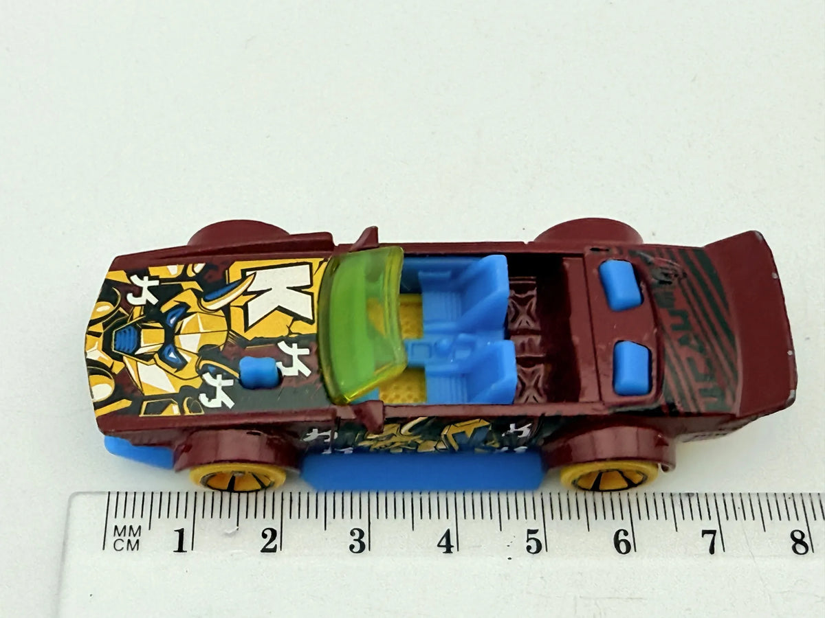 Track Manga, Hot Wheels 2017, Die cast FJV95, Bordowy, 1:64, Resoraki – zdjęcie 6