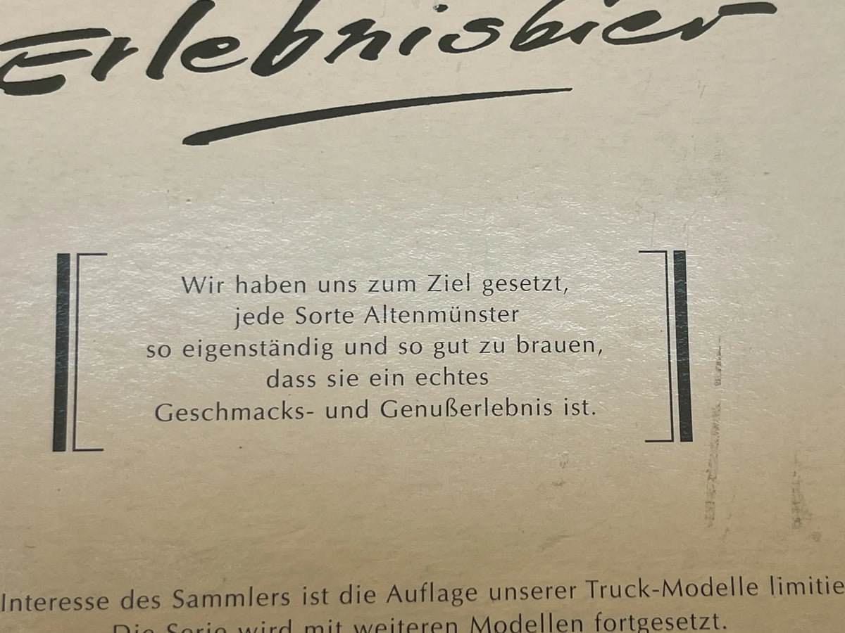 Amerykańska Ciężarówka High Speed 1:87 Altenmünster Allgäuer Brauhaus – zdjęcie 6