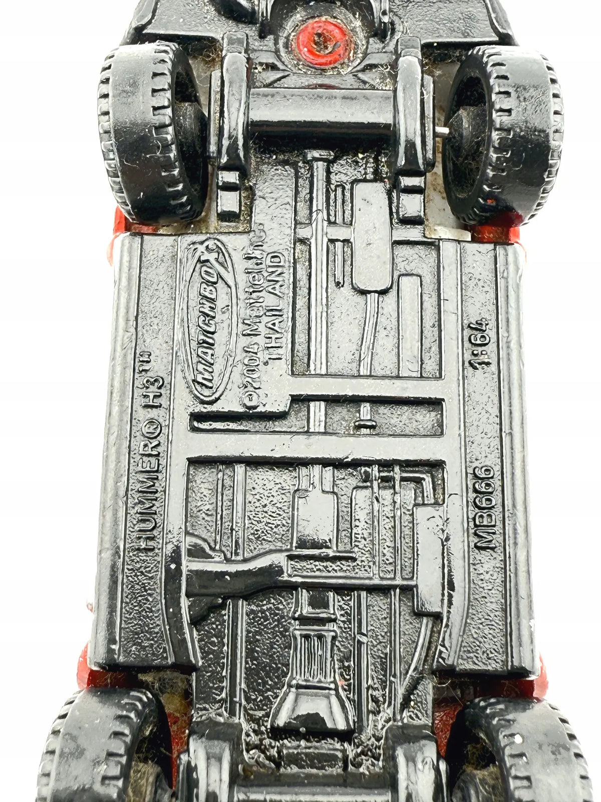 Hummer H3 Straż pożarna Matchbox 2004 Czerwony 1:64 – zdjęcie 6