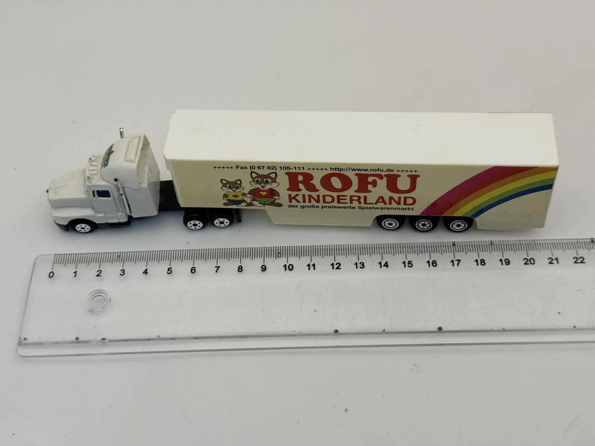 Ciężarówka AMERICAN TRUCK Z NACZEPĄ PUDEŁOWĄ 1995 1:100 Rofu Kinderland – zdjęcie 6