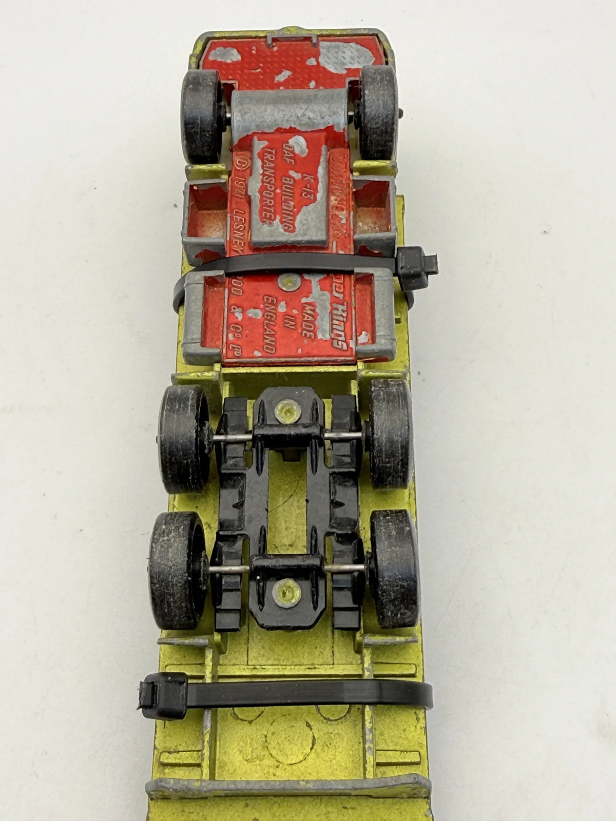 DAF BUILDING TRANSPORTER, Matchbox 1971, Made in England Die cast K13, 1:64 – zdjęcie 6