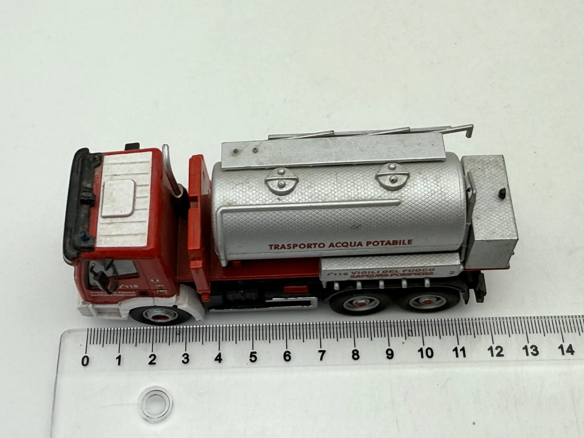 1993 IVECO 380E CAMION CITERNE, STRAŻ POŻARNA, AmerCom 2000, Die cast, 1:64 – zdjęcie 6