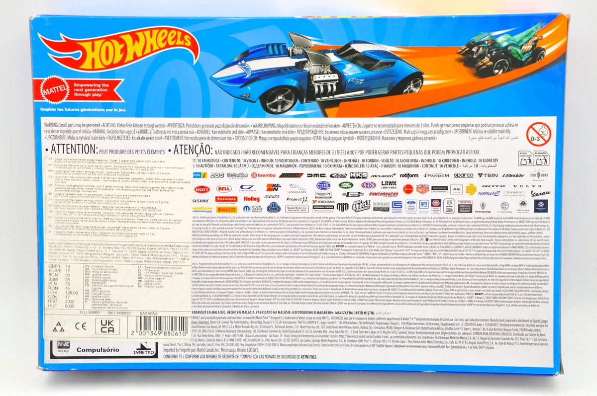ZESTAW 10 SAMOCHODZIKÓW, Hot Wheels, Resoraki, Die cast 54886, Różnorodna – zdjęcie 6