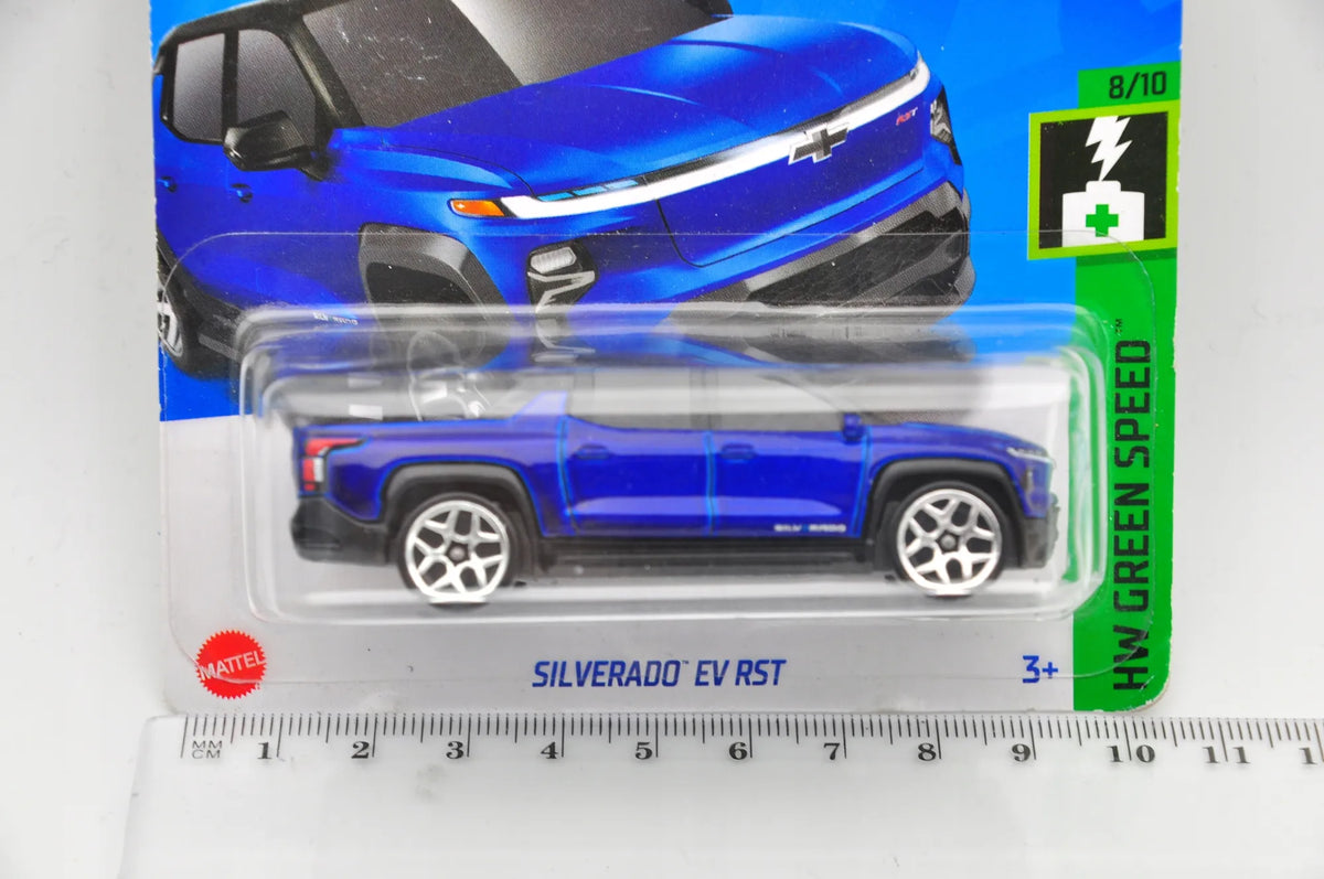 Chevrolet Silverado Ev Rst Hot Wheels 2024 Niebieski 1:64 – zdjęcie 6