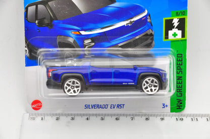 Chevrolet Silverado Ev Rst Hot Wheels 2024 Niebieski 1:64 – zdjęcie 6