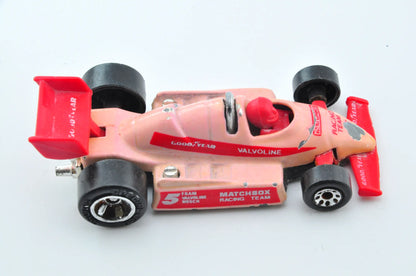 F1 Racer, Matchbox 1984, Vintage Model Die cast, Resoraki, Różowy, 1:59 – zdjęcie 6