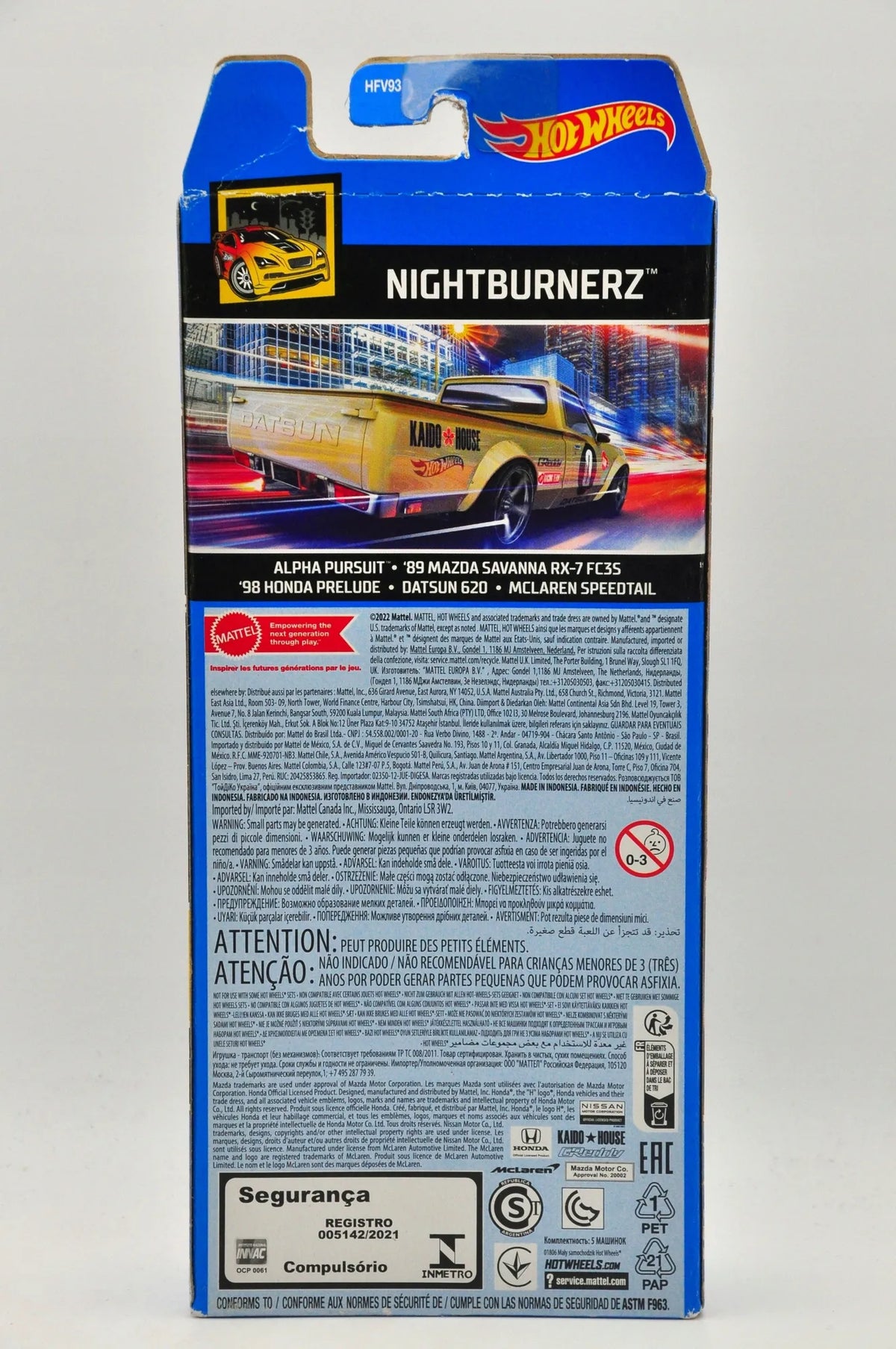 5 PACK HOT WHEELS "NIGHTBURNERZ", Hot Wheels 2022, Resoraki, 5 PAK, 1:64 – zdjęcie 6