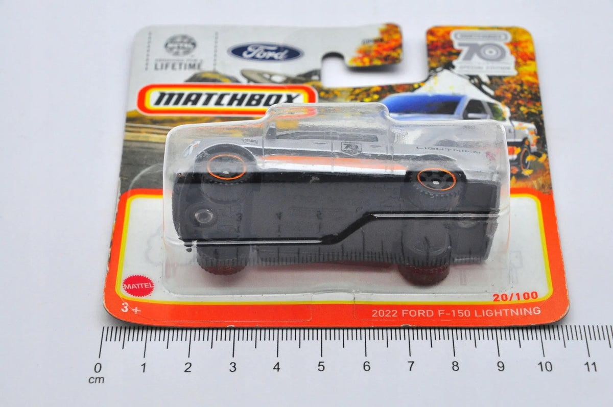 2022 FORD F-150 LIGHTNING, Matchbox 2022, Die cast C0859, Srebrny, 1:64 – zdjęcie 6
