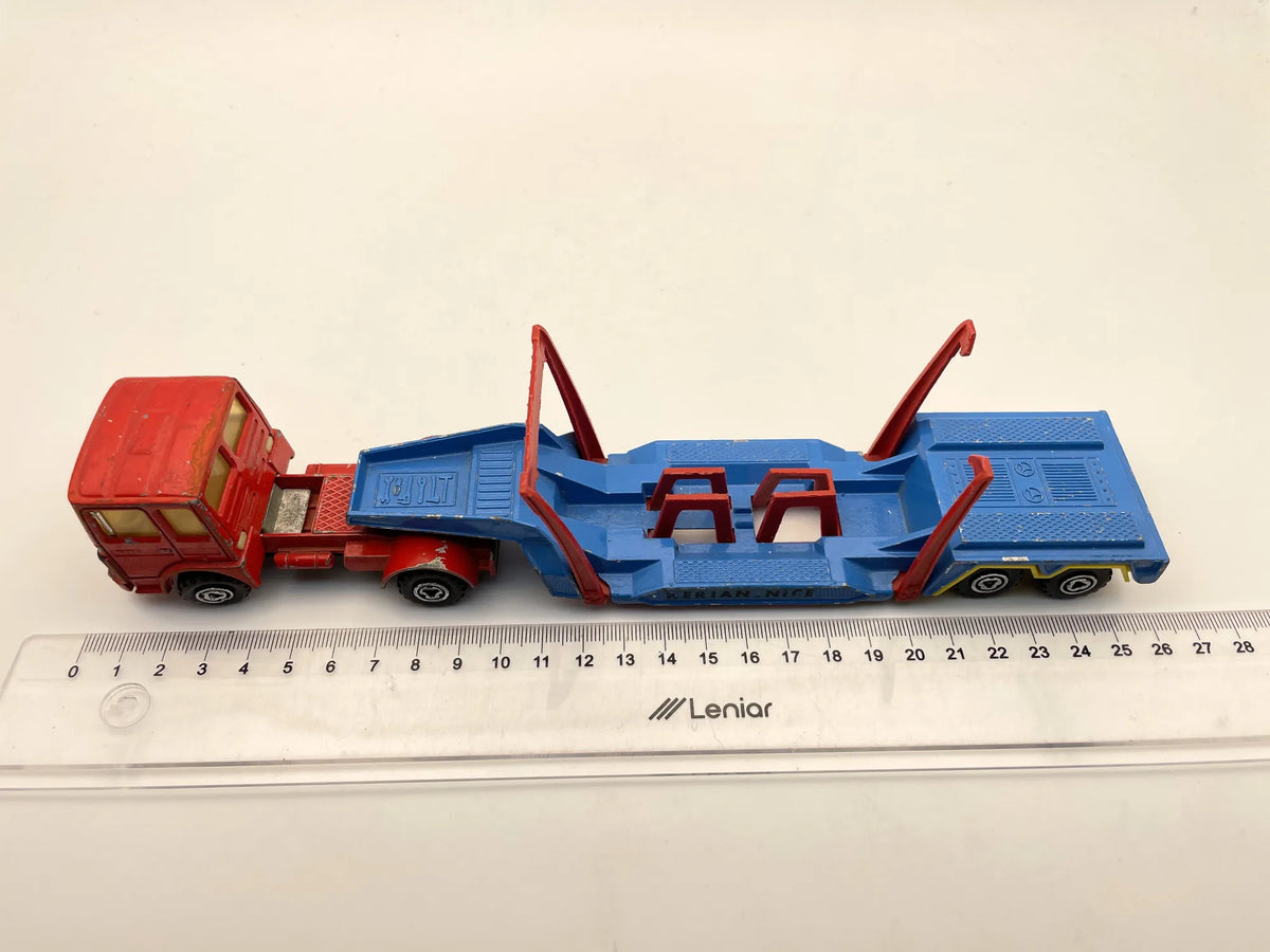 CAR TRANSPORTER Renault Saviem, Majorette, Made in France, VINTAGE, 1:60 – zdjęcie 6