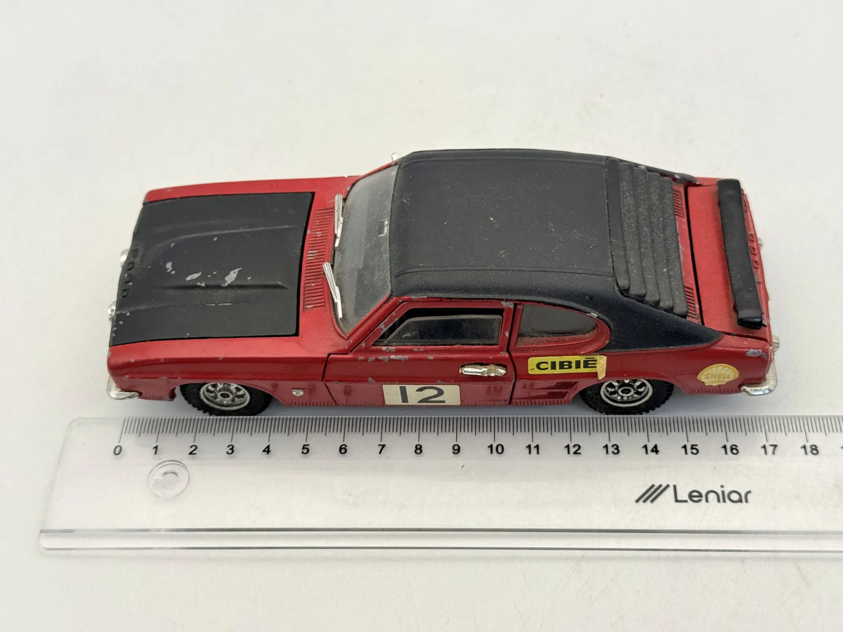 FORD CAPRI Dinky Toys '70 Czerwony 1:25 Made in England – zdjęcie 6
