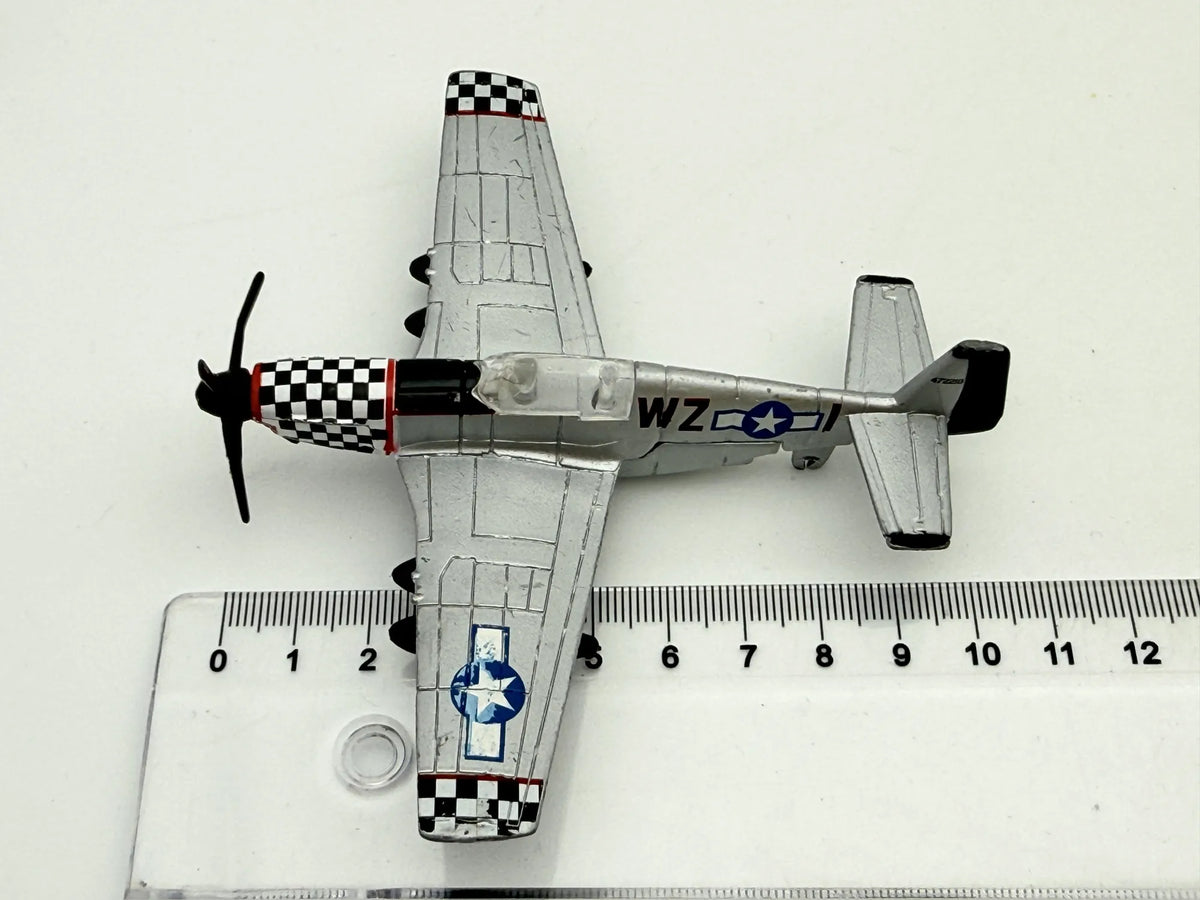 MYŚLIWIEC P-51 MUSTANG, MotorMax, Die cast 7003 193, Srebrny, 11,5 cm – zdjęcie 6