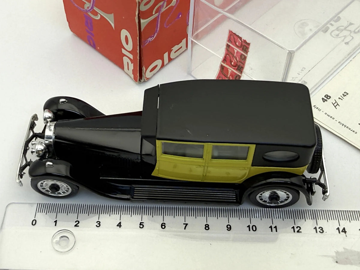 BUGATTI ROYALE 1928 RIO '80 Czarny 1:43 Made in Italy – zdjęcie 6
