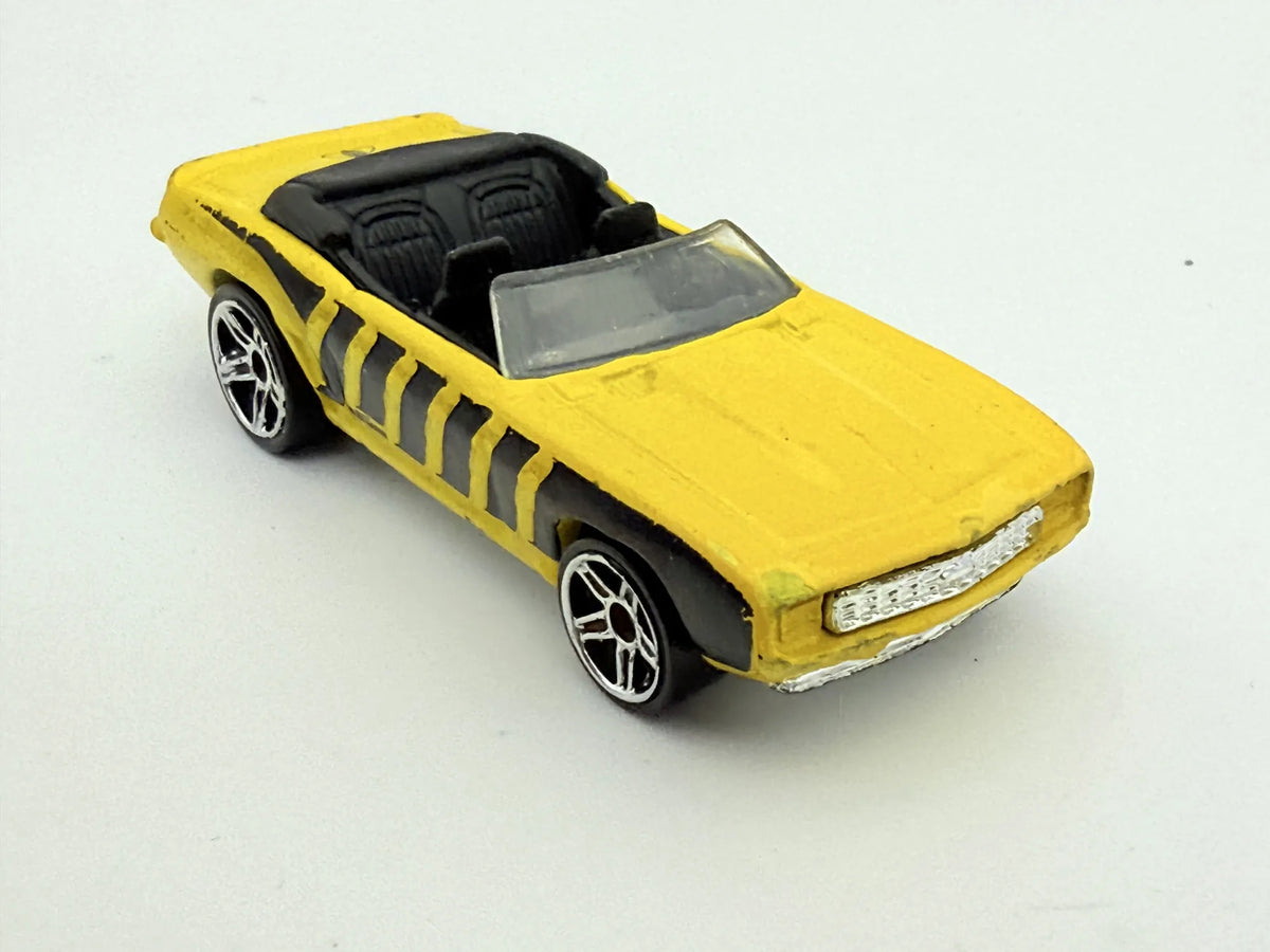 '69 Chevrolet Camaro Cabrio, Hot Wheels, Die cast, Resoraki, Żółty, 1:64 – zdjęcie 6