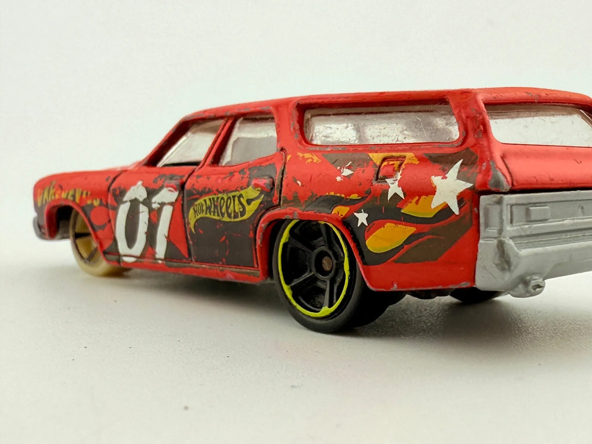 '70 Chevelle Mainline Hot Wheels 2008 Czerwony 1:64 – zdjęcie 6