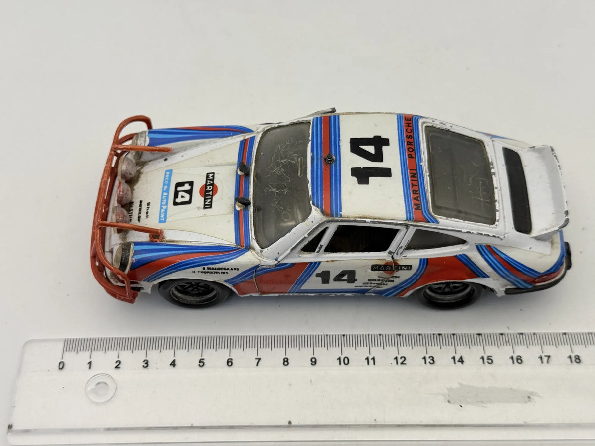 Porsche Carrera RS Safari Martini Racing Polistil 1976 1:27 Made in Italy – zdjęcie 6