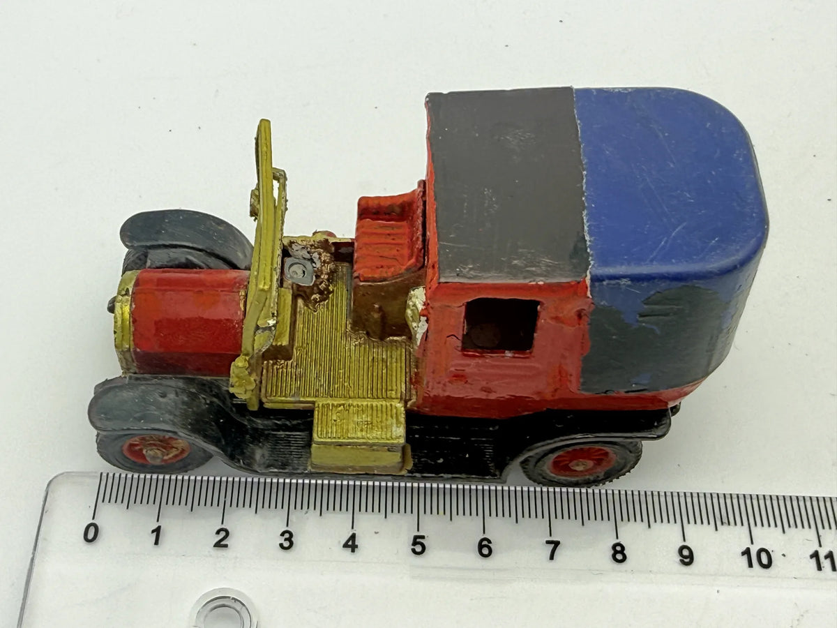 1907 UNIC TAXI, Unikalny Zabytek CUSTOM, Matchbox 1970 Made in England 1:43 – zdjęcie 6