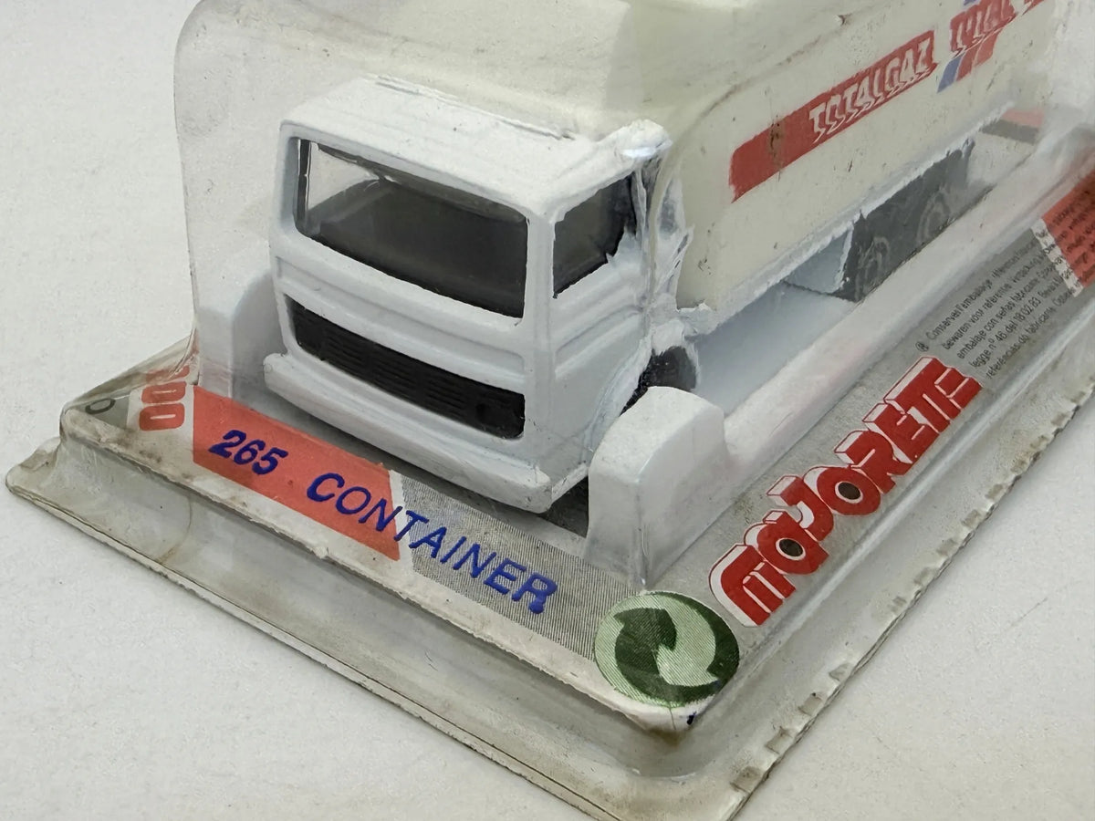 Ciężarówka CONTAINER Majorette '90 Biały 1:64 Made in France Total Gaz – zdjęcie 6