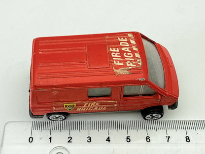 1985 RENAULT TRAFIC FIRE BRIGADE VAN, VINTAGE Model Die cast, Czerwony 1:64 – zdjęcie 6