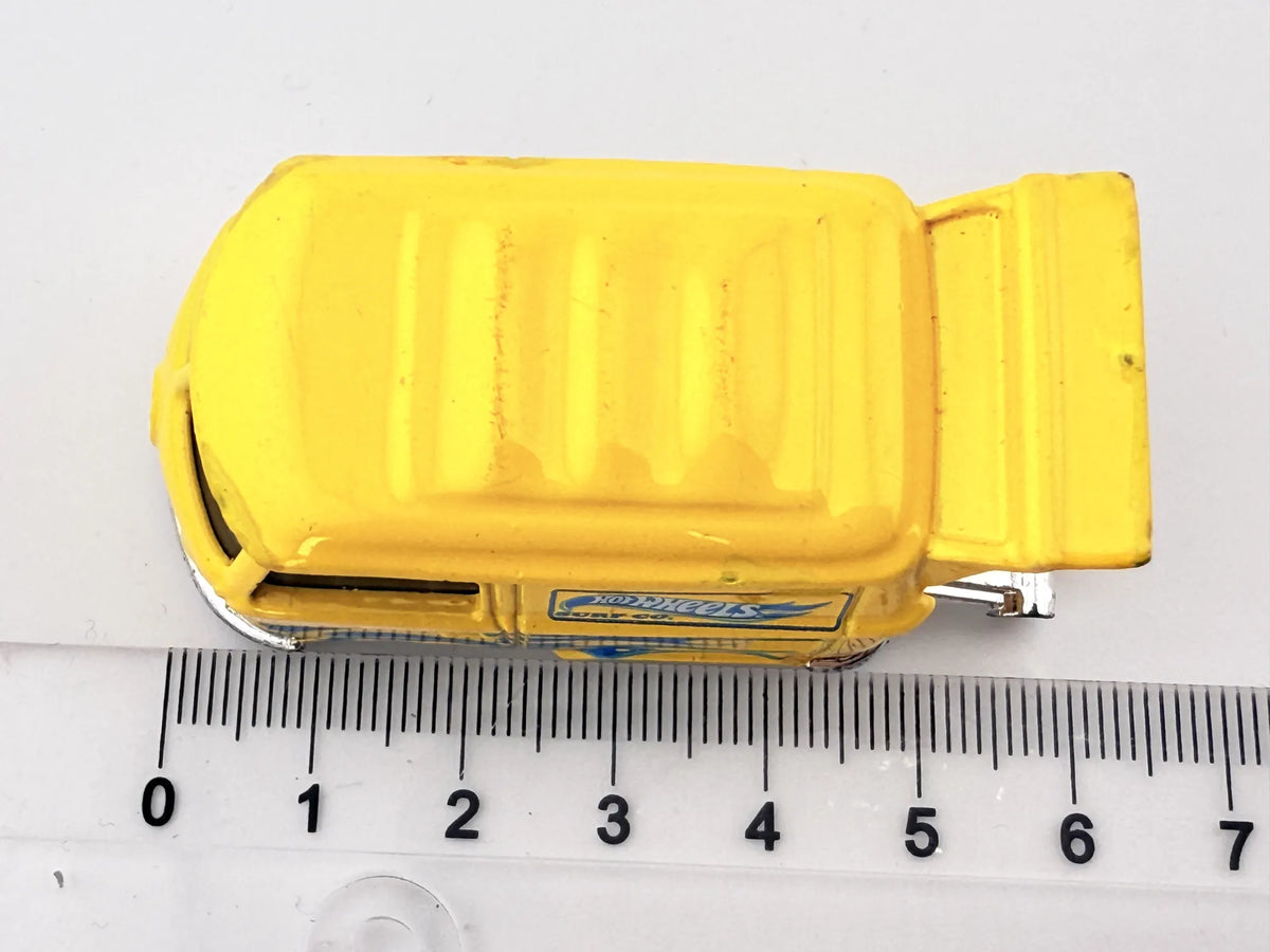 VW KOOL KOMBI (VOLKSWAGEN T1), Hot Wheels 2012, Die cast X1636, Żółty, 1:70 – zdjęcie 6