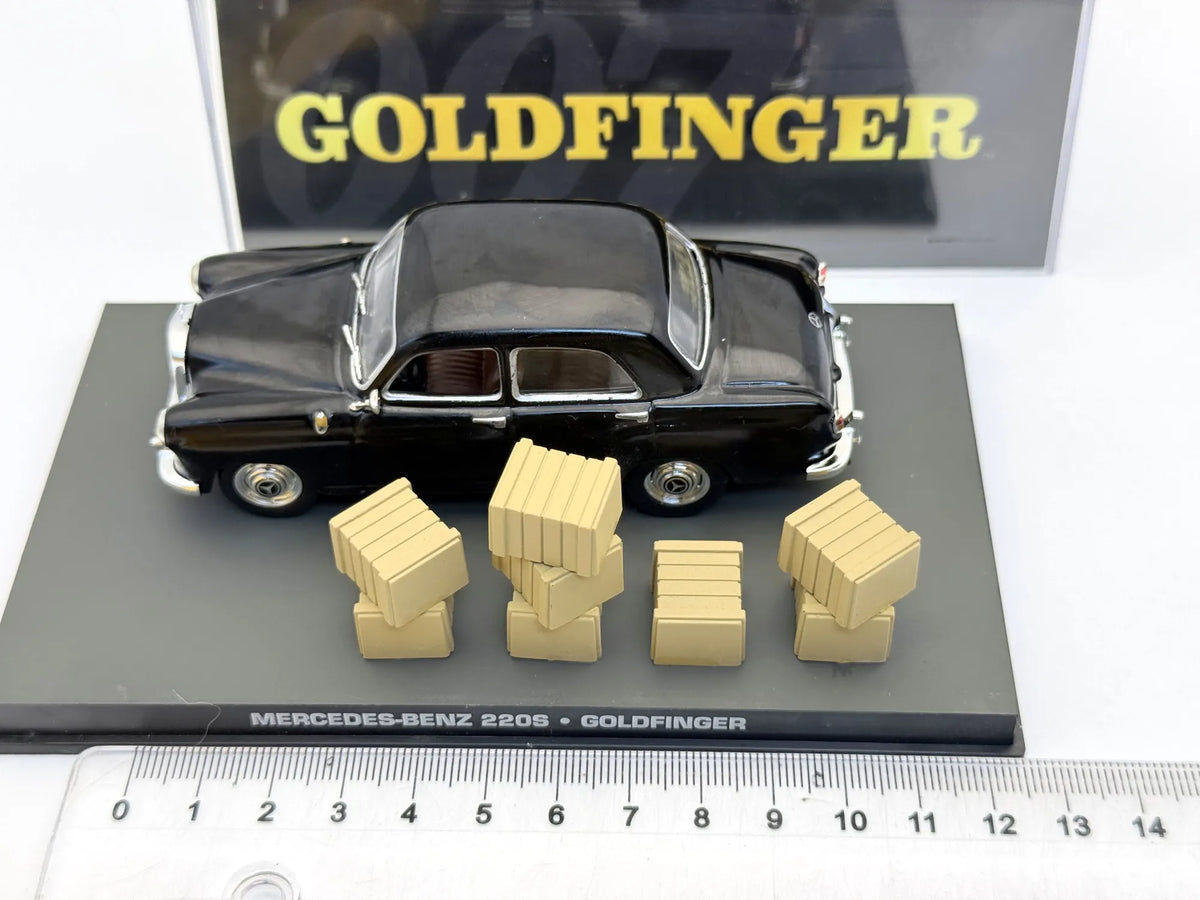 MERCEDES-BENZ 220S Z 1956 GOLDFINGER James Bond Eaglemoss 2012 Czarny 1:43 – zdjęcie 6