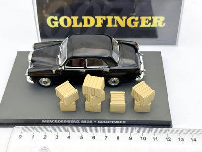 MERCEDES-BENZ 220S Z 1956 GOLDFINGER James Bond Eaglemoss 2012 Czarny 1:43 – zdjęcie 6
