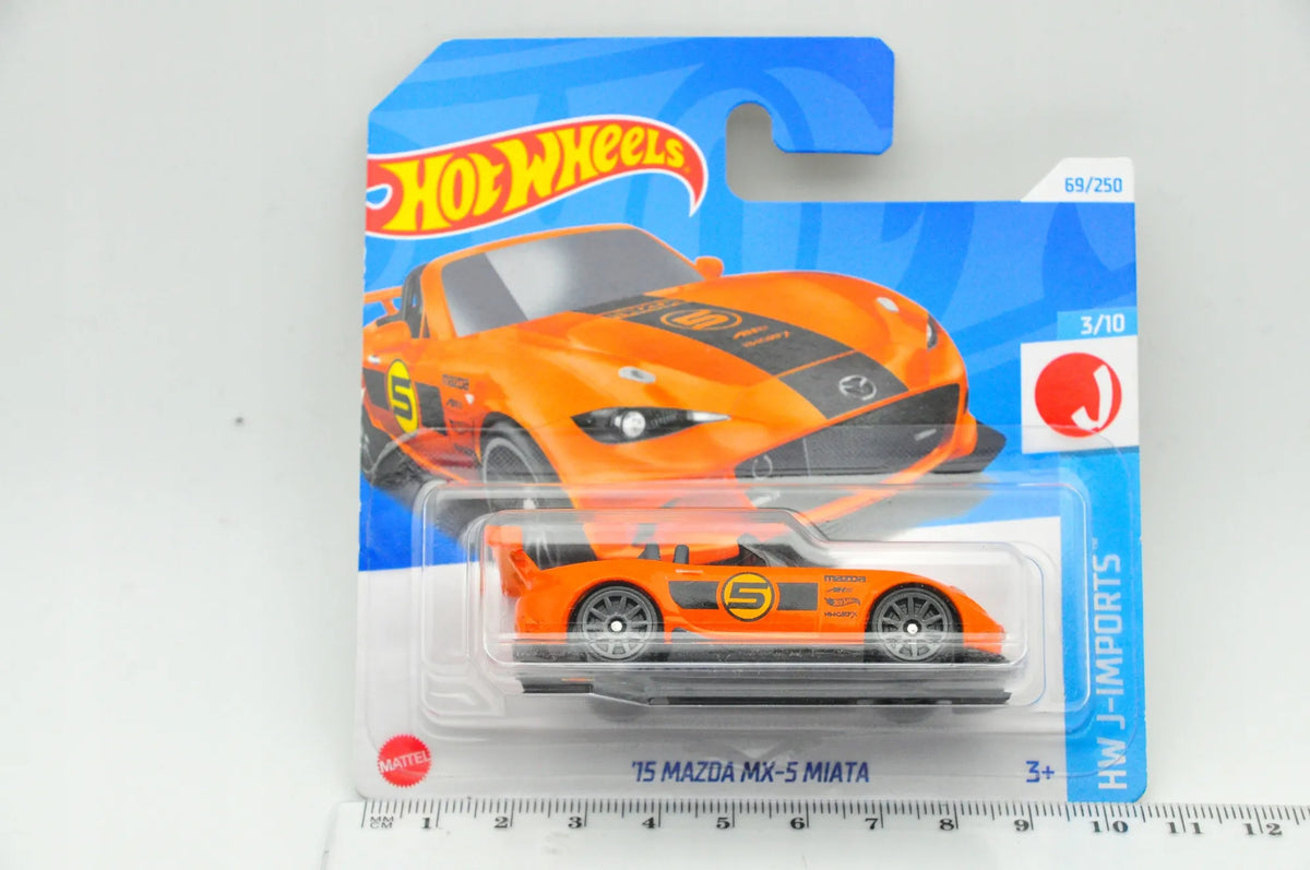 '15 MAZDA MX-5 MIATA, Hot Wheels 2024, Resoraki Die cast HTD22 Pomarań 1:64 – zdjęcie 6