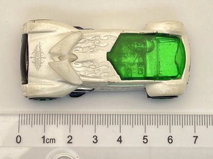 Phantom racer, Hot Wheels 2004, Resoraki, Die cast, Biały 1:64 – zdjęcie 6