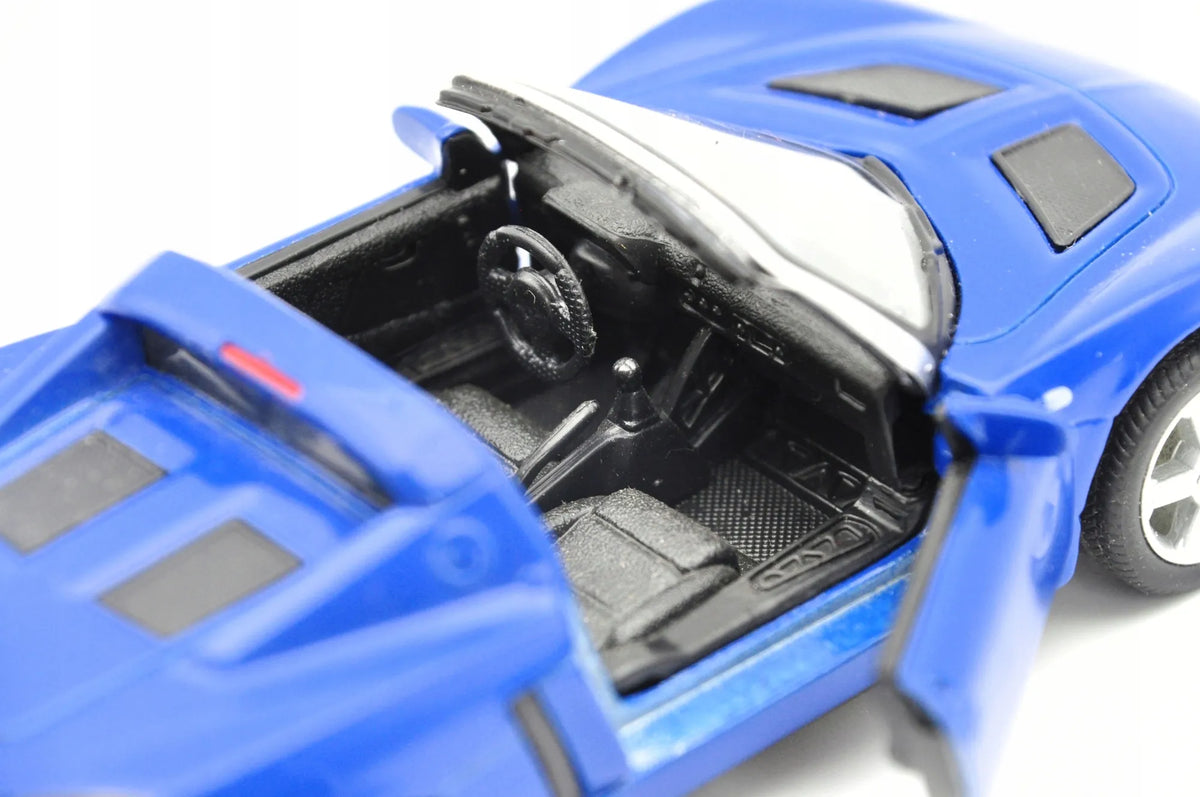OPEL SPEEDSTER CABRIO, Welly, Die cast NO.42332, Niebieski, 1:34, Resoraki – zdjęcie 6
