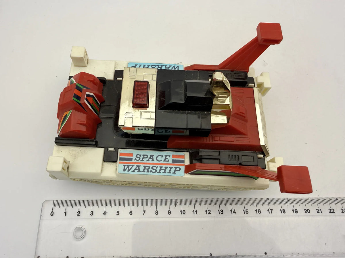 CZOŁG KOSMICZNY SPACE WARSHIP TRANSFORMERS ROBOT ok 1980 Biały 1:43 – zdjęcie 6