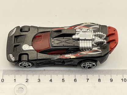 Spinebuster Seria AcceleRacers, Hot Wheels 2008 McDonald's, NSE Czarny 1:64 – zdjęcie 6