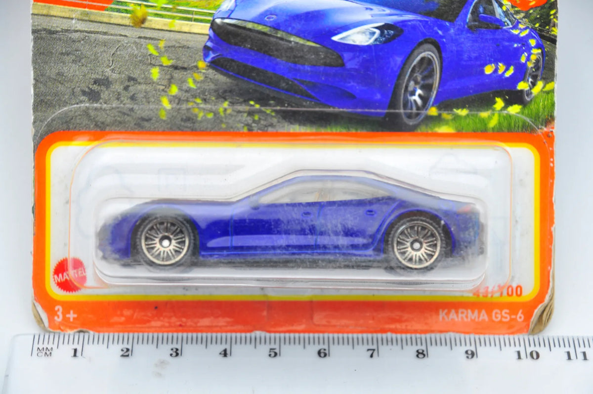 Fisker Karma Superfast Matchbox 2022 Niebieski 1:64 – zdjęcie 6