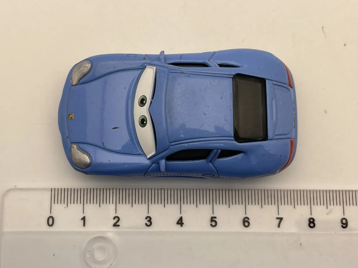 Sally Carrera PORSCHE 911, Auta Disney/Pixar, Die cast H6407 Niebieski 1:64 – zdjęcie 6