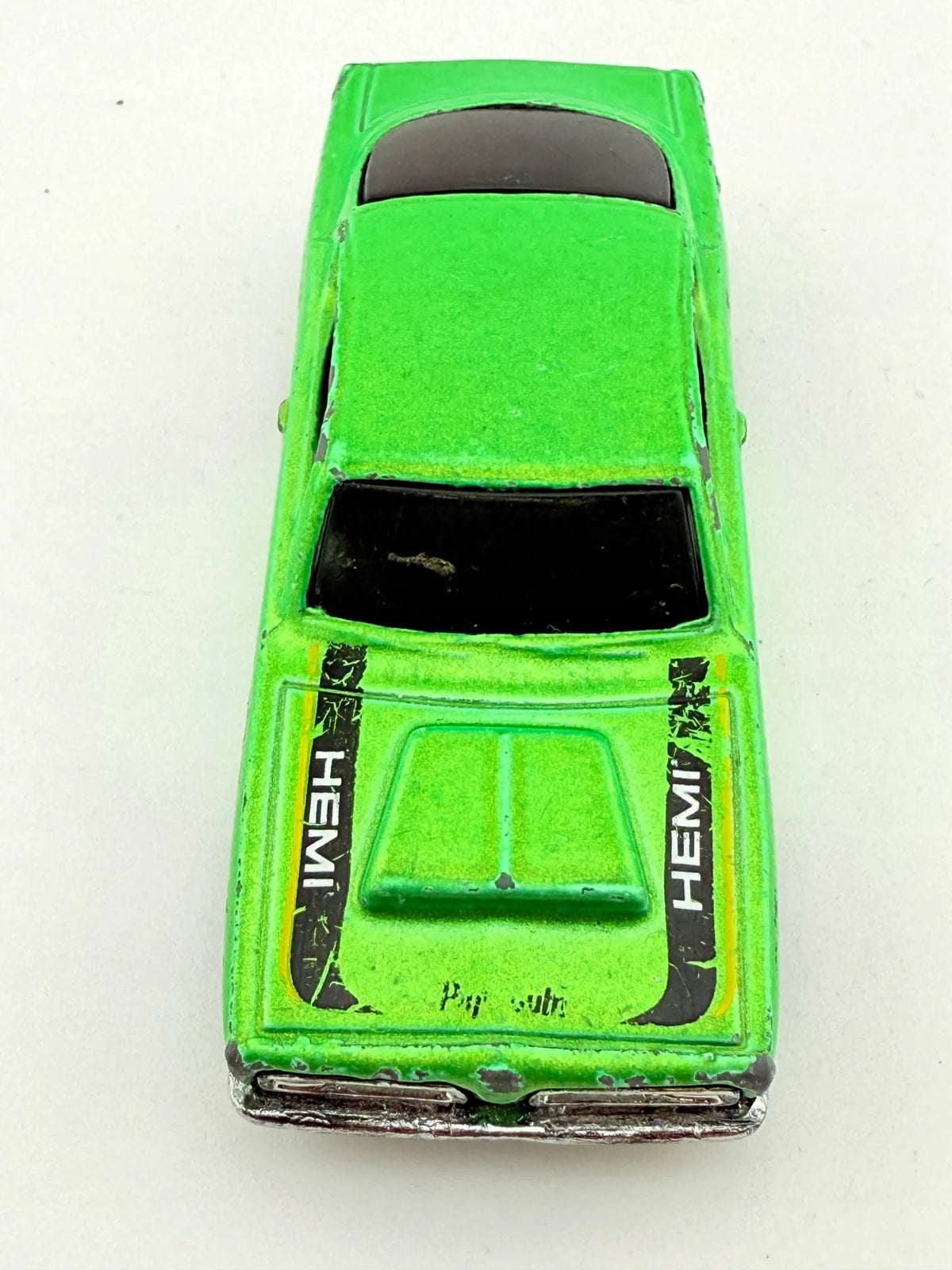 PLYMOUTH HEMI CUDA, Hot Wheels, Resoraki, Die cast E03, Zielony, 1:64 – zdjęcie 6